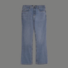 Relaxed Mid Rise Straight Cut Denim Jean