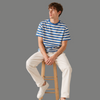 Classic Short Sleeve Striped Cotton T Shirt