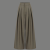 High Waist Wide Leg Pleated Dress Trousers