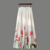 Botanical Print High Rise Wide Leg Trousers
