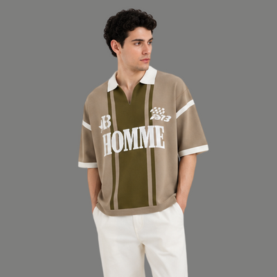 Essential Short Sleeve Graphic Printed Polo Shirt