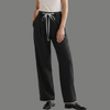 Tailored Drawstring Accent Pinstripe Wide Leg Trousers