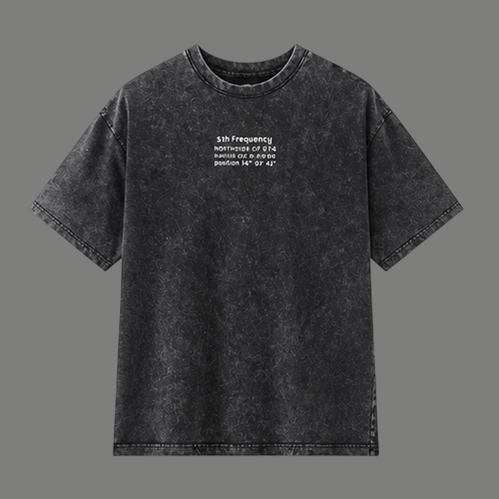 Relaxed Fit Graphic Printed Acid Wash Tee