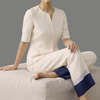 High Waist Colorblock Cuff Wide Leg Trousers