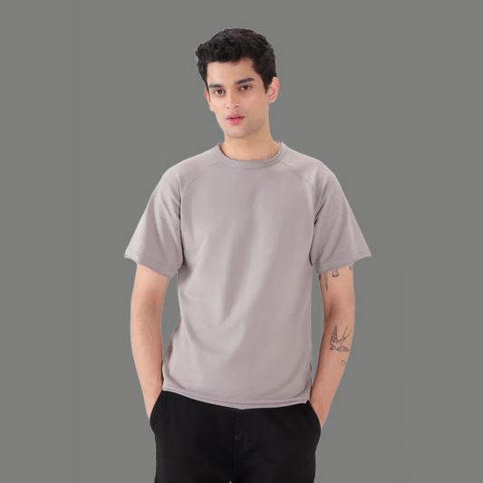 Classic Everyday Solid Raglan Sleeve T Shirt