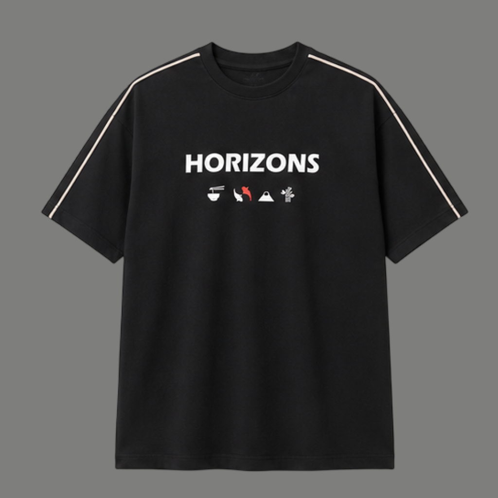Essential Short Sleeve Piped Shoulder Graphic Tee