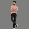 Relaxed Fit Embroidered Micro Logo T Shirt