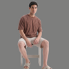 Relaxed Fit Fine Stripe Short Sleeve Tee