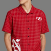 Signature Oversized Grid Print Cuban Collar Shirt