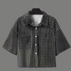 Relaxed Fit Checkered Pocket Boxy Resort Shirt