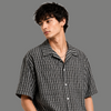 Relaxed Fit Checkered Pocket Boxy Resort Shirt