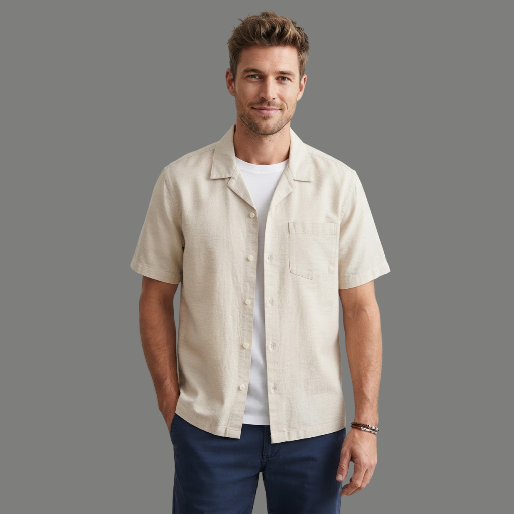 Urban Textured Short Sleeve Resort Button Down