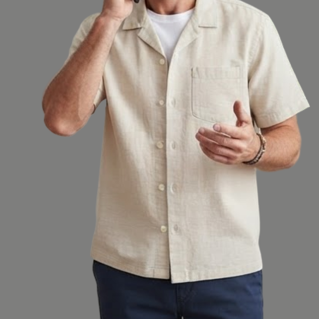Urban Textured Short Sleeve Resort Button Down