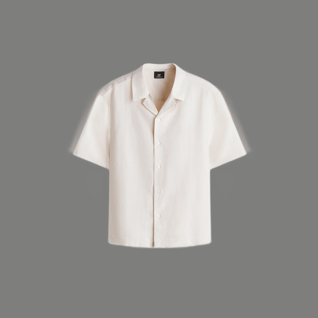 Modern Minimalist Camp Collar Drop Shoulder Top