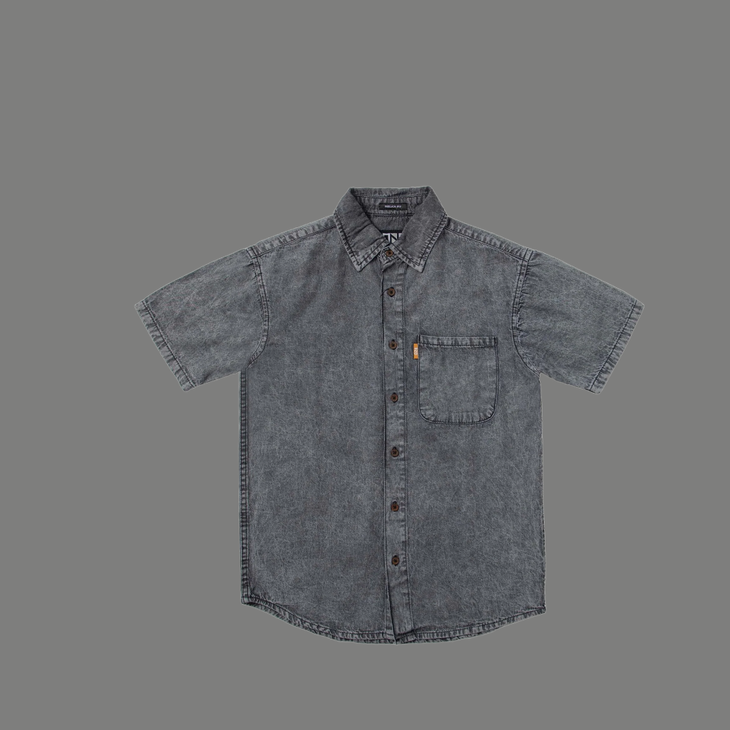 Relaxed Fit Vintage Wash Denim Shirt