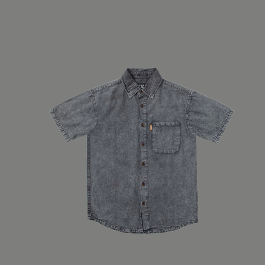 Relaxed Fit Vintage Wash Denim Shirt