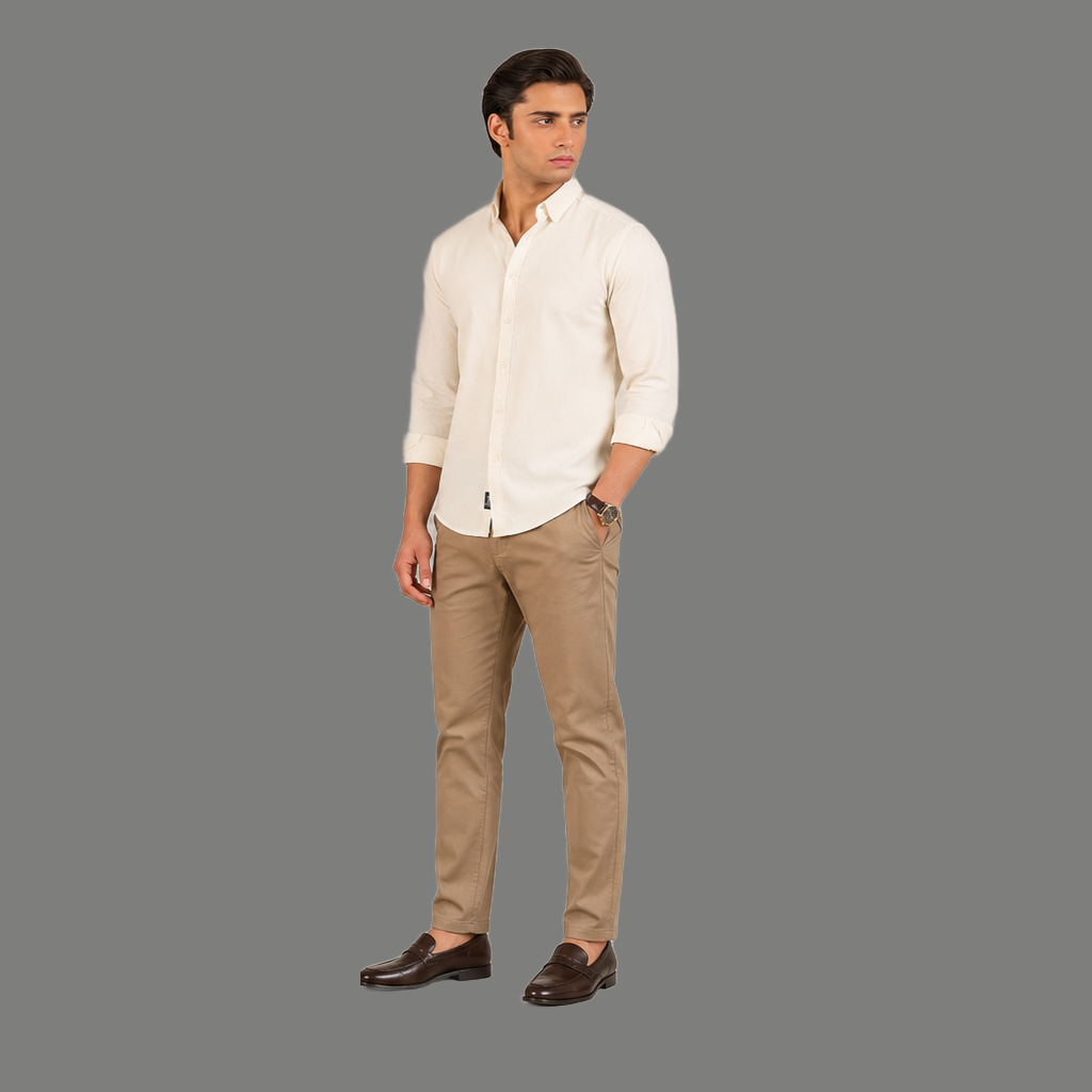 Tailored Solid Long Sleeve Formal Shirt
