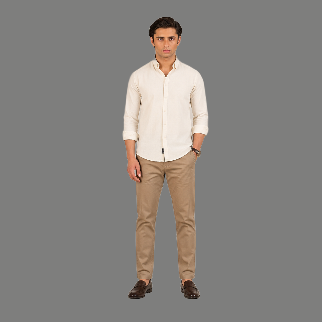 Tailored Solid Long Sleeve Formal Shirt
