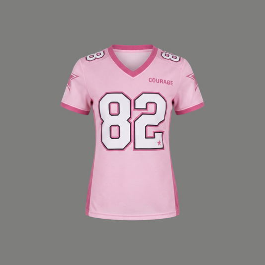 Modern Fitted Athletic Number Print Top