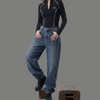 Streetwear Contrast Piping Quarter Zip Top