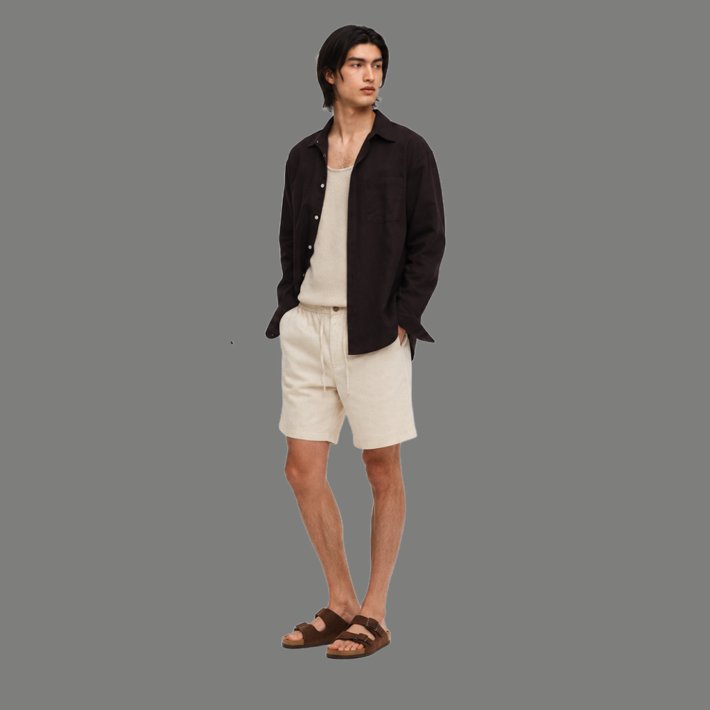 Urban Textured Casual Linen Short
