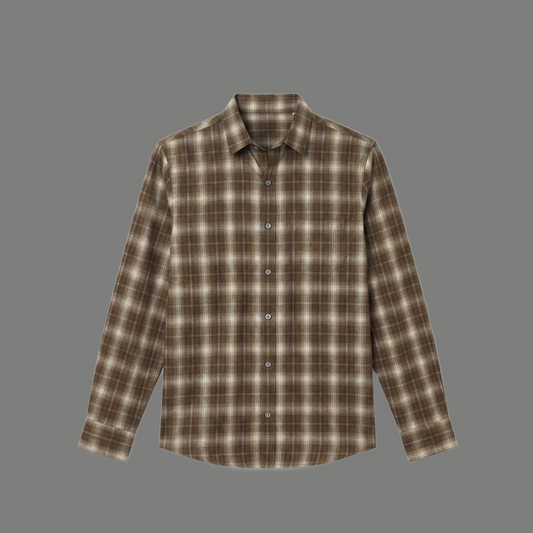 Classic Long Sleeve Plaid Flannel Button Shirt