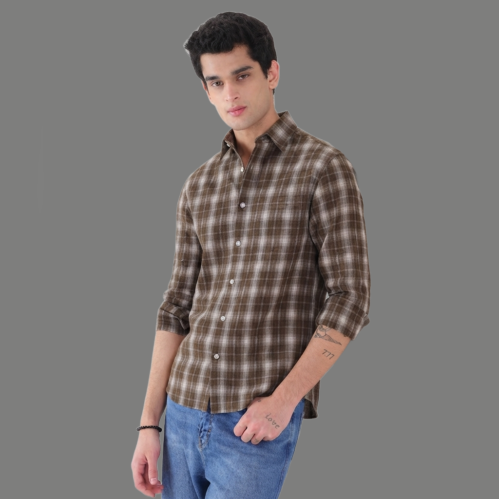Classic Long Sleeve Plaid Flannel Button Shirt