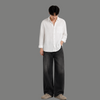 Essential Long Sleeve Pocket Textured Casual Shirt