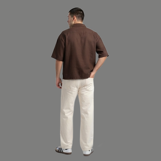 Relaxed Fit Short Sleeve Cuban Collar Shirt