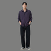 Classic Long Sleeve Vertical Pinstripe Button Shirt