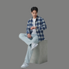 Relaxed Fit Plaid Long Sleeve Casual Shirt