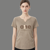 Urban Acid Wash Split Neck Graphic Top