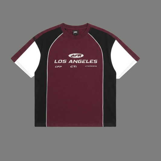 Casual Loose Fit Graphic Panel T-Shirt