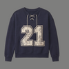 Essential Long Sleeve Lace Up Graphic Sweatshirt