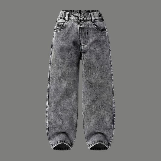 Urban Wide Leg Washed Baggy Denim Jeans