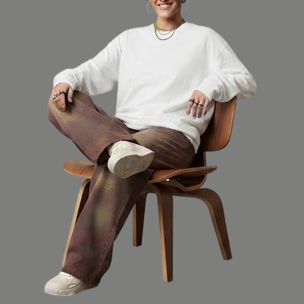 Relaxed Fit Vintage Tinted Baggy Denim Jeans