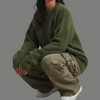 Relaxed Fit Washed Cargo Denim Pants