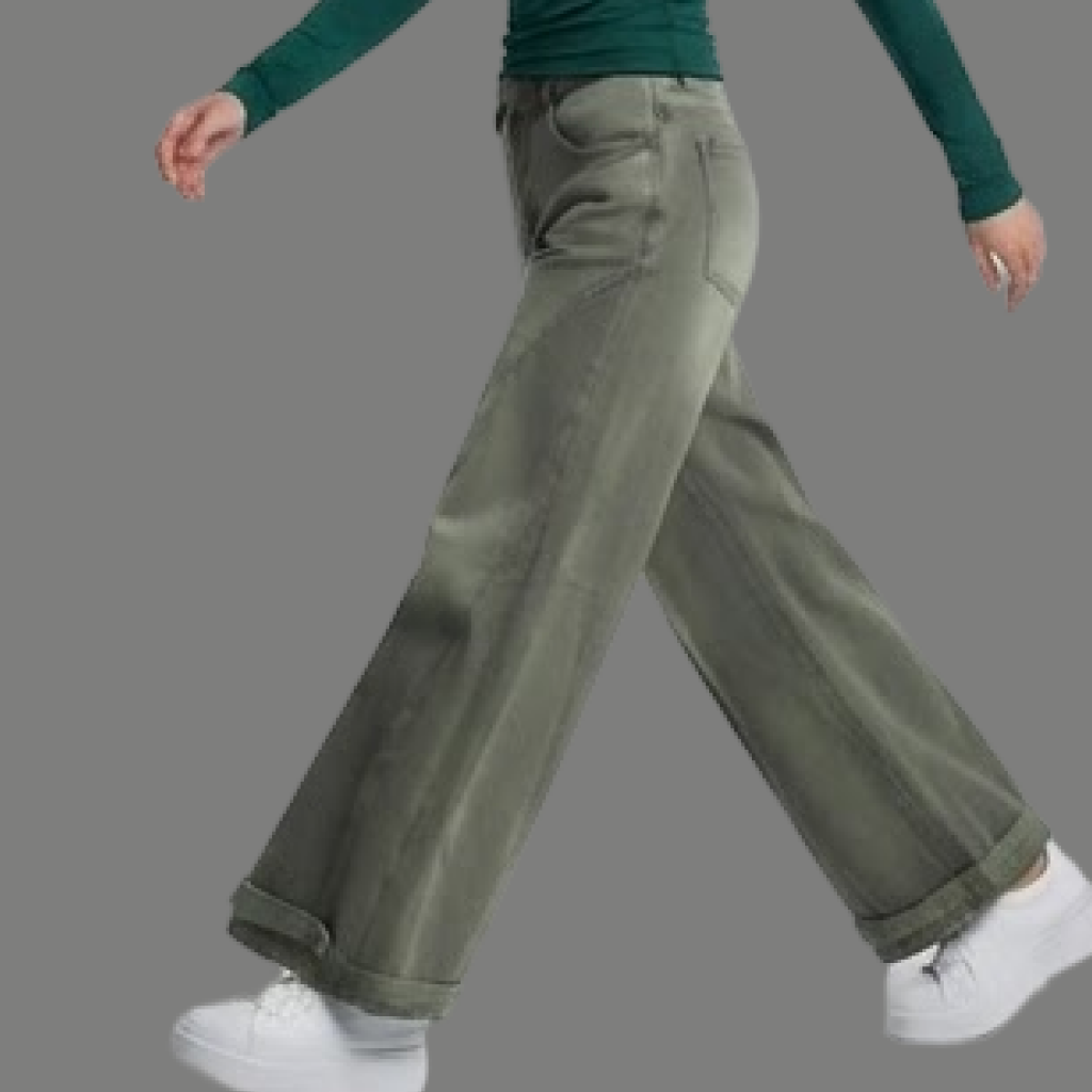 Relaxed Fit Paneled Flare Denim Pants