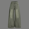 Relaxed Fit Paneled Flare Denim Pants