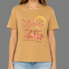 Coastal Summer Car Graphic Crewneck T Shirt