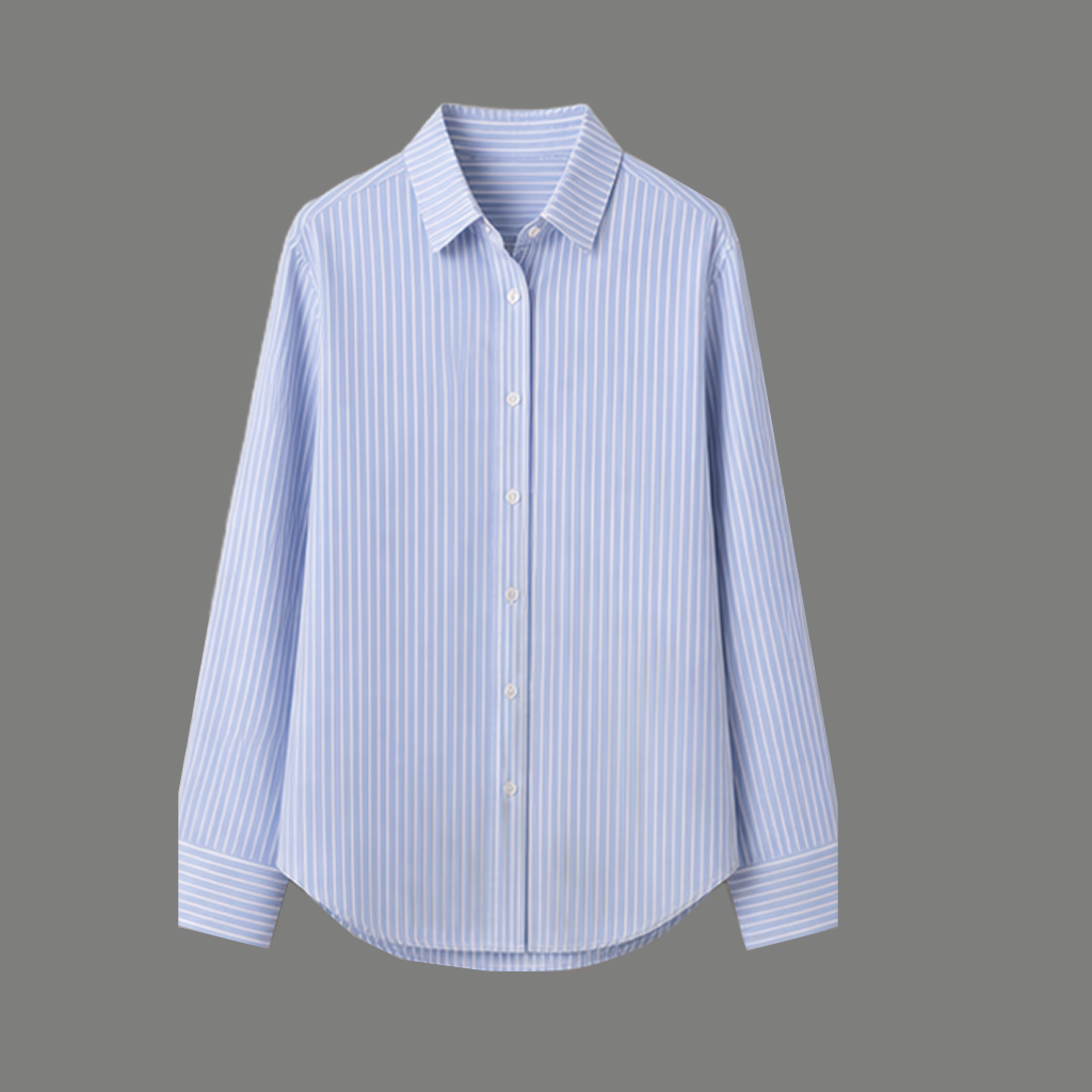 Regular Fit Vertical Striped Button Down Shirt