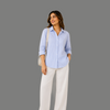 Regular Fit Vertical Striped Button Down Shirt