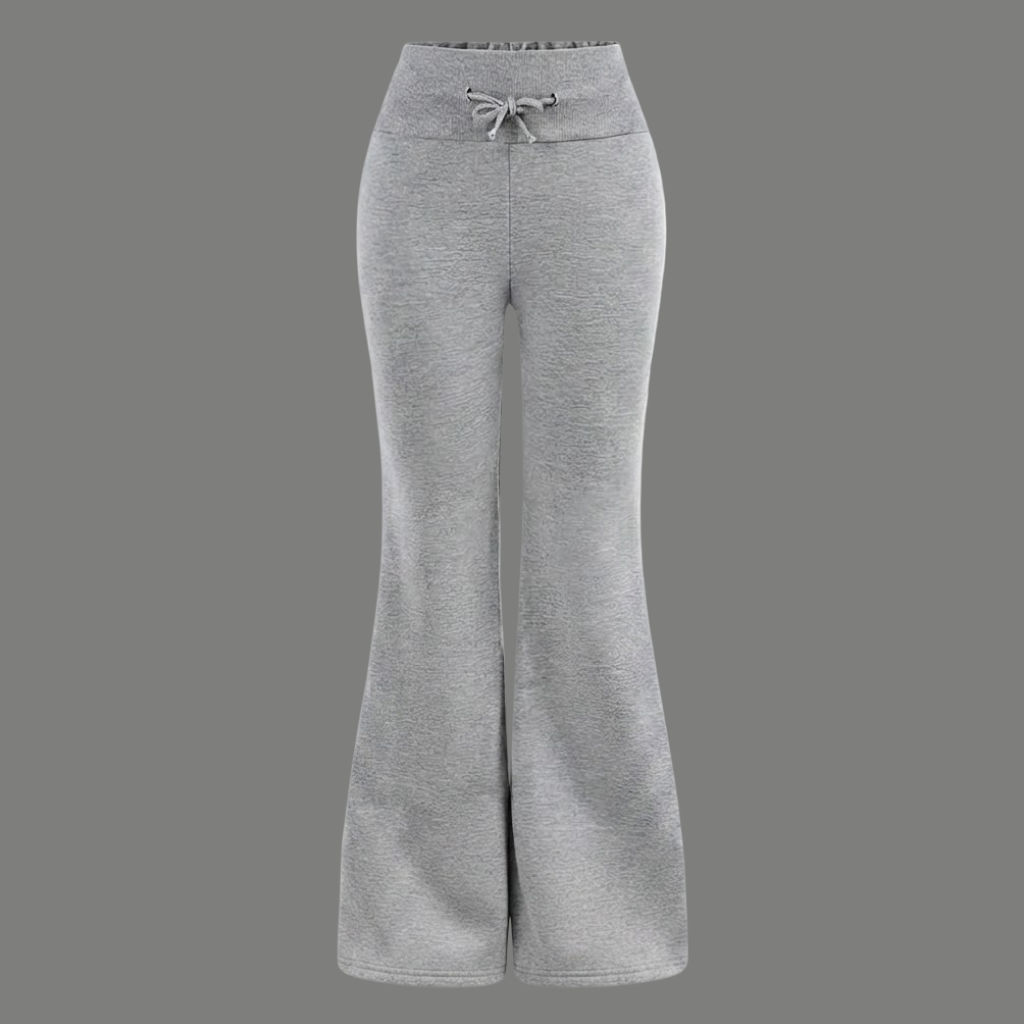 High Rise Athletic Drawstring Flared Trousers