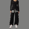 High Waist Graphic Print Wide Leg Sweatpants