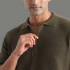 Oversized Textured Quarter Zip Polo Shirt