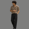 Classic Pleated Pinstripe Tailored Dress Pant