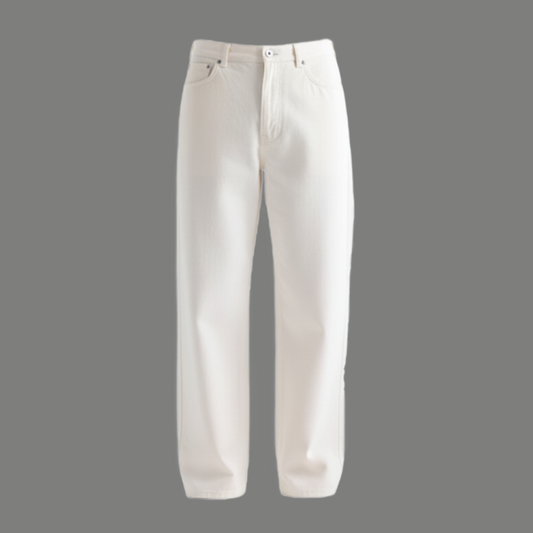 Aged Cream  Straight Pants