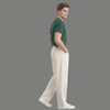 Aged Cream  Straight Pants