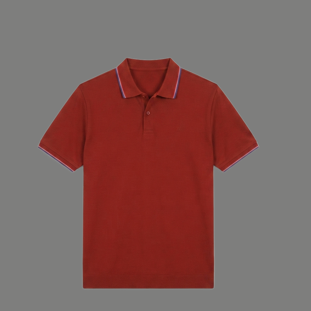 Urban Contrast Trim Button Polo Top