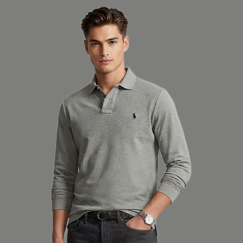 Classic Fit Long Sleeve Piqué Polo
